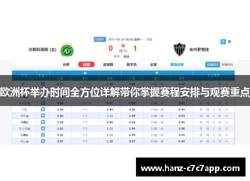 欧洲杯举办时间全方位详解带你掌握赛程安排与观赛重点